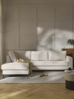 Westwing Collection Schlafsofa Luna (3-Sitzer) mit Matratze