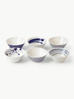 Royal Doulton Schälchen Pacific Blue aus Porzellan, 6er-Set