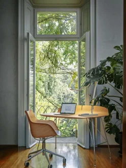 Kartell Schreibtischstuhl Q/Wood mit Armlehne, höhenverstellbar