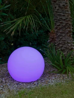 Westwing Schwimmende Solar-LED-Gartenleuchte Buly mit Farbwechsel und Fernbedienung, dimmbar
