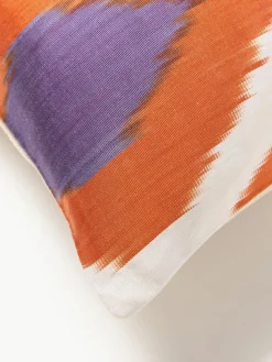 Les Ottomans Seiden-Kissenhülle Silky mit abstraktem Muster