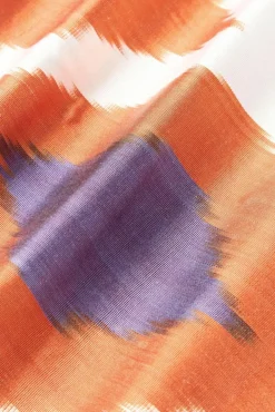 Les Ottomans Seiden-Kissenhülle Silky mit abstraktem Muster
