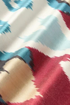 Les Ottomans Seiden-Kissenhülle Silky mit abstraktem Muster