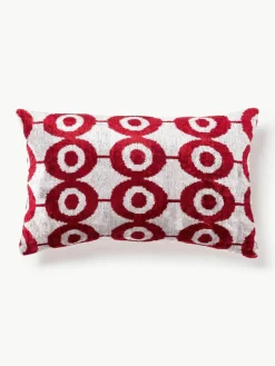 Les Ottomans Seidensamt-Kissenhülle Velvety mit abstraktem Muster