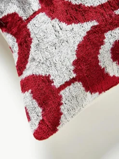 Les Ottomans Seidensamt-Kissenhülle Velvety mit abstraktem Muster