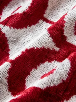 Les Ottomans Seidensamt-Kissenhülle Velvety mit abstraktem Muster