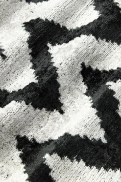 Les Ottomans Seidensamt-Kissenhülle Velvety mit Zickzack-Muster