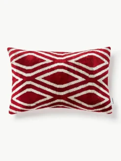 Les Ottomans Seidensamt-Kissenhülle Velvety mit abstraktem Muster