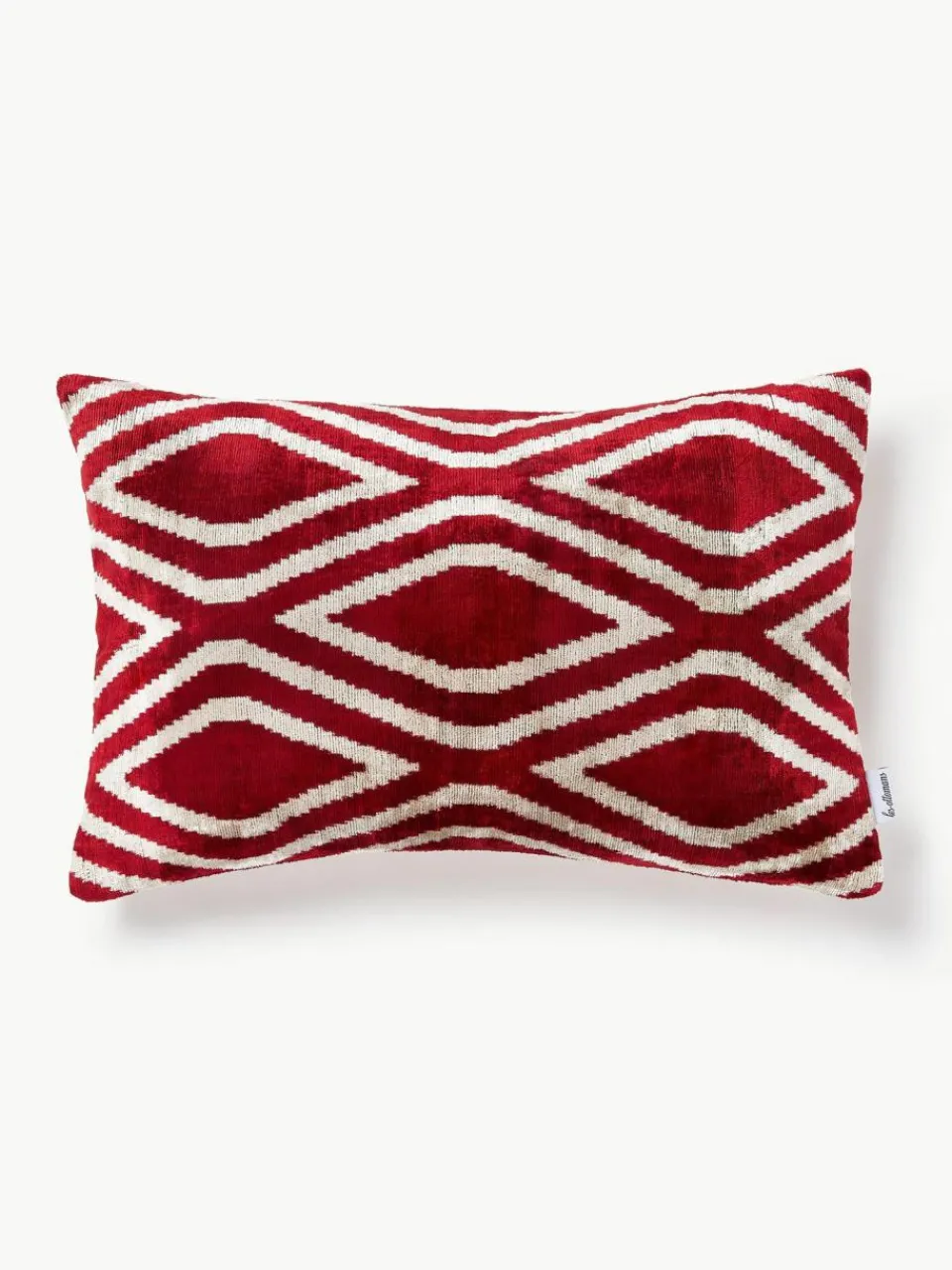 Les Ottomans Seidensamt-Kissenhülle Velvety mit abstraktem Muster
