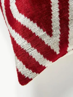 Les Ottomans Seidensamt-Kissenhülle Velvety mit abstraktem Muster