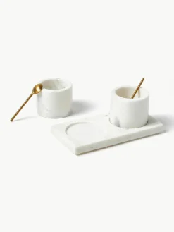 Westwing Collection Servier-Set Agata aus Marmor, 5-tlg.