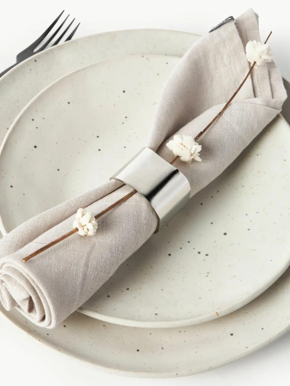 Westwing Collection Serviettenringe Cuff, 4 Stück