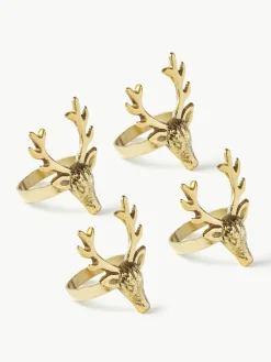 Westwing Collection Serviettenringe Deer, 4 Stück