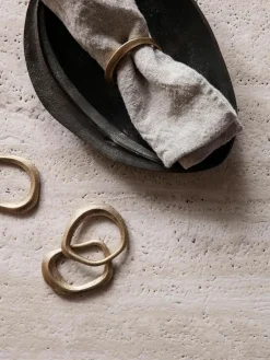 ferm LIVING Serviettenringe Flow, 4er-Set