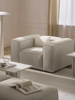 Westwing Collection Sessel Lennon aus Leinen-Mix