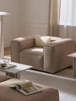 Westwing Collection Sessel Lennon aus Leinen-Mix