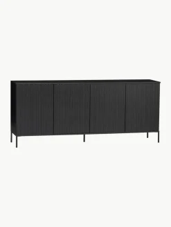 Westwing Sideboard Avourio aus Kiefernholz mit geriffelter Front