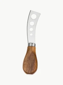 Andrea House Silberne Käsemesser Frija mit Akazienholzgriff, 5er-Set