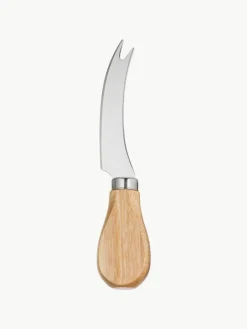 Andrea House Silberne Käsemesser Frija mit Akazienholzgriff, 5er-Set