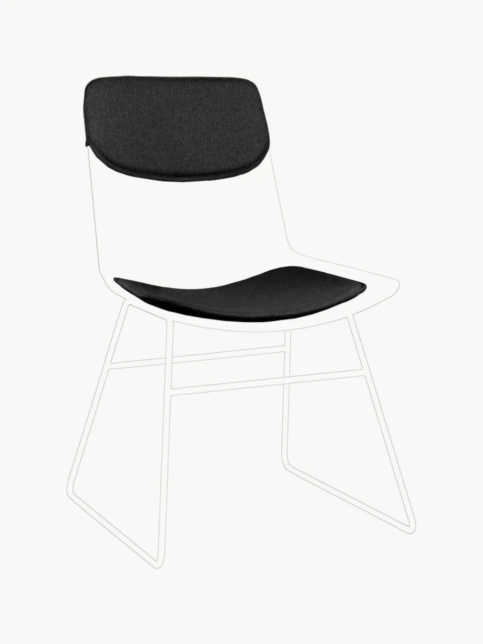 HKLIVING Sitzauflagen für Metall-Stuhl Wire, 2er-Set