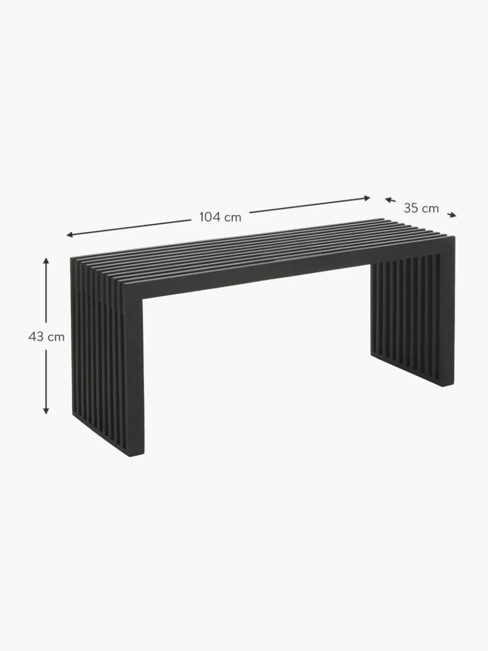 Cinas Sitzbank Rib aus Mahagoniholz