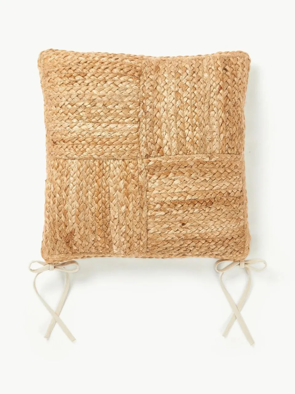 Westwing Collection Sitzkissen Bono aus Jute, 2 Stück