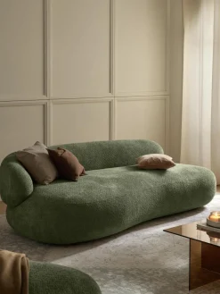 Westwing Collection Sofa Alba (3-Sitzer) aus Teddy-Bouclé