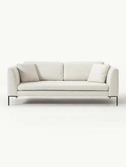 Westwing Collection Sofa Emma (3-Sitzer) mit Metall-Füßen