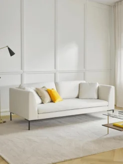 Westwing Collection Sofa Emma (3-Sitzer) mit Metall-Füßen