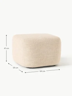 Westwing Collection Sofa-Hocker Wolke aus Bouclé