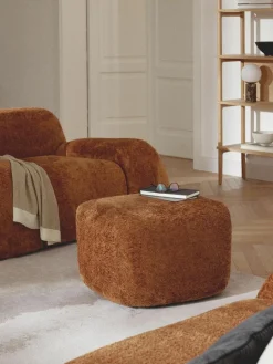 Westwing Collection Sofa-Hocker Wolke aus Teddy-Bouclé