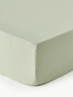 Westwing Collection Spannbettlaken Airy, gewaschenes Leinen