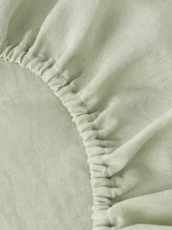 Westwing Collection Spannbettlaken Airy, gewaschenes Leinen