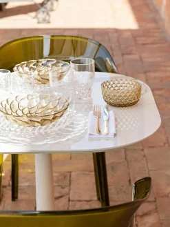 Kartell Speiseteller Jellies mit Strukturmuster, 4 Stück