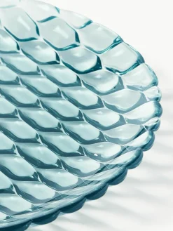 Kartell Speiseteller Jellies mit Strukturmuster, 4 Stück