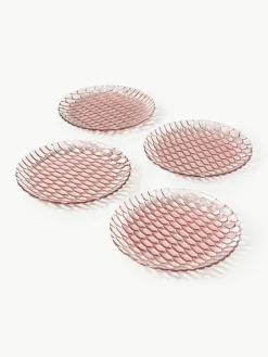 Kartell Speiseteller Jellies mit Strukturmuster, 4 Stück