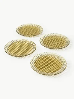 Kartell Speiseteller Jellies mit Strukturmuster, 4 Stück