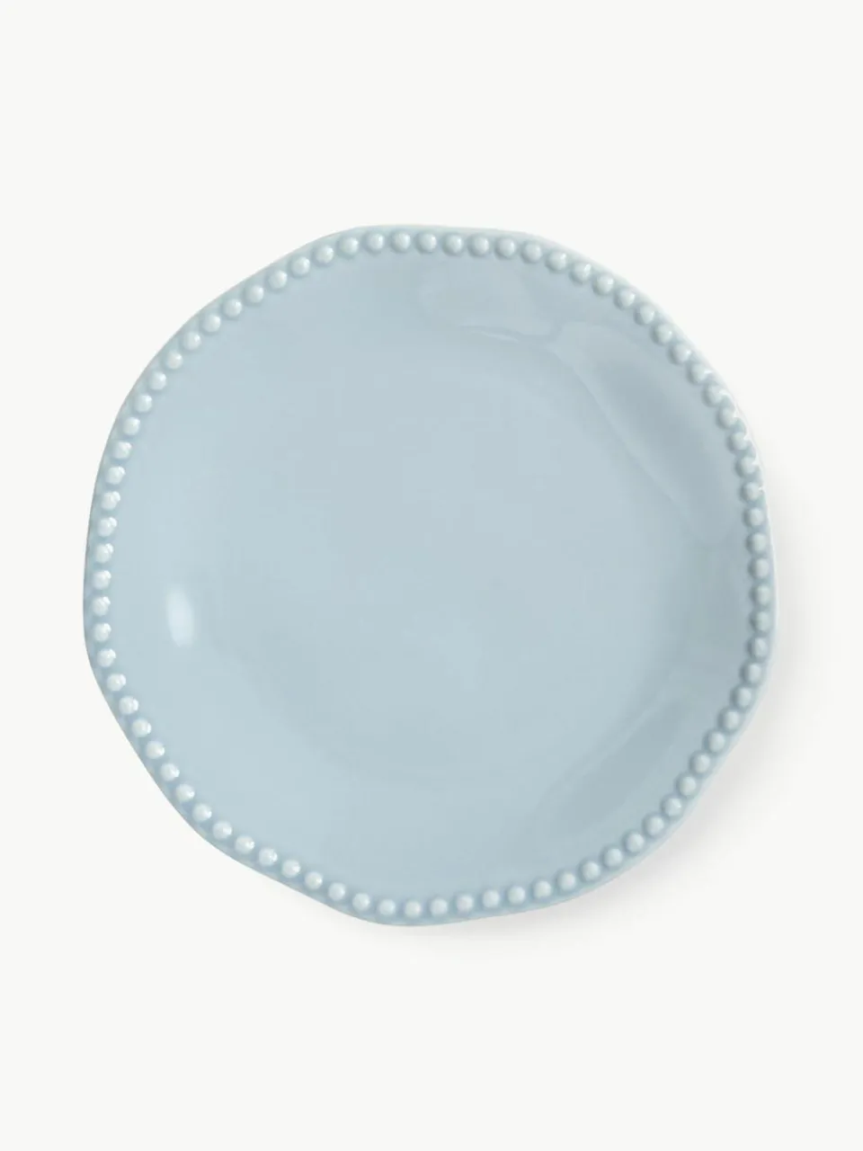 &k amsterdam Speiseteller Perle aus Fine Bone China, 2 Stück