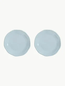 &k amsterdam Speiseteller Perle aus Fine Bone China, 2 Stück