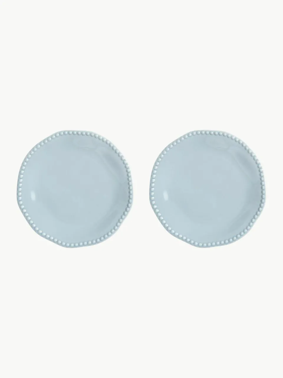 &k amsterdam Speiseteller Perle aus Fine Bone China, 2 Stück