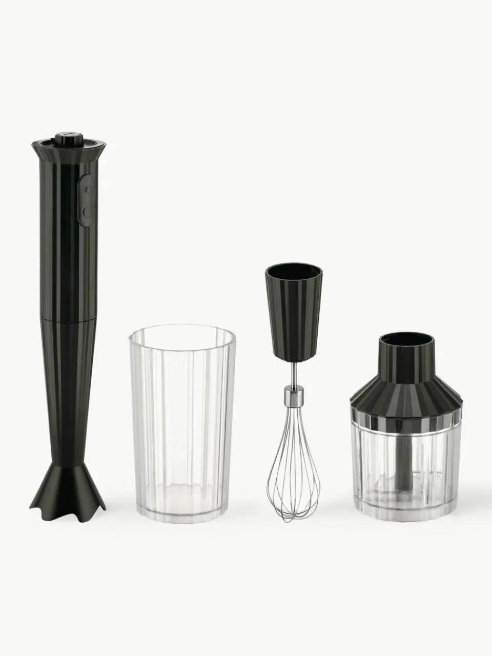 Alessi Stabmixer-Set Plissé, 4-tlg.