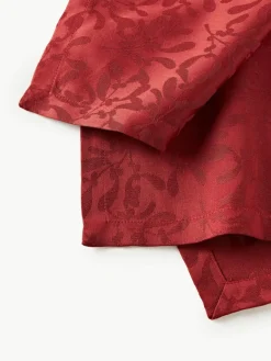 Westwing Collection Stoffservietten Hollyn mit winterlichem Motiv, 4 Stück
