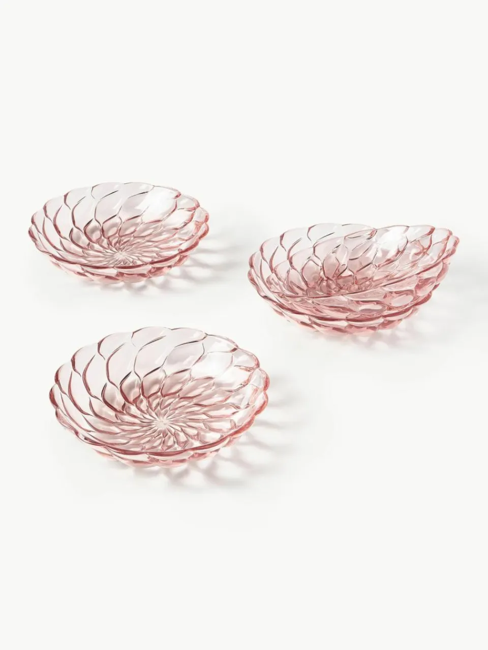 Kartell Suppenteller Jellies mit Strukturmuster, 4 Stück