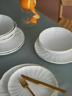Westwing Collection Suppenteller Sali mit Relief, 2 Stück