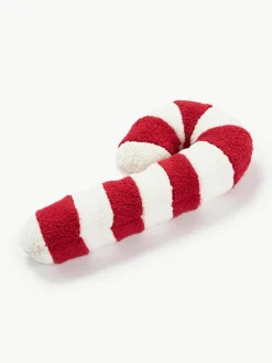Westwing Collection Teddy-Kissen Sugar in Zuckerstangenform