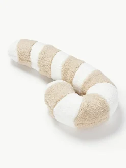 Westwing Collection Teddy-Kissen Sugar in Zuckerstangenform
