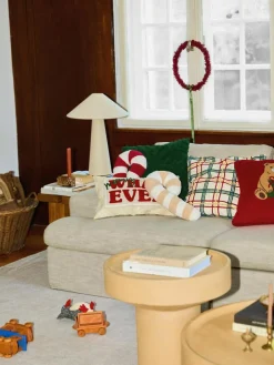 Westwing Collection Teddy-Kissen Sugar in Zuckerstangenform