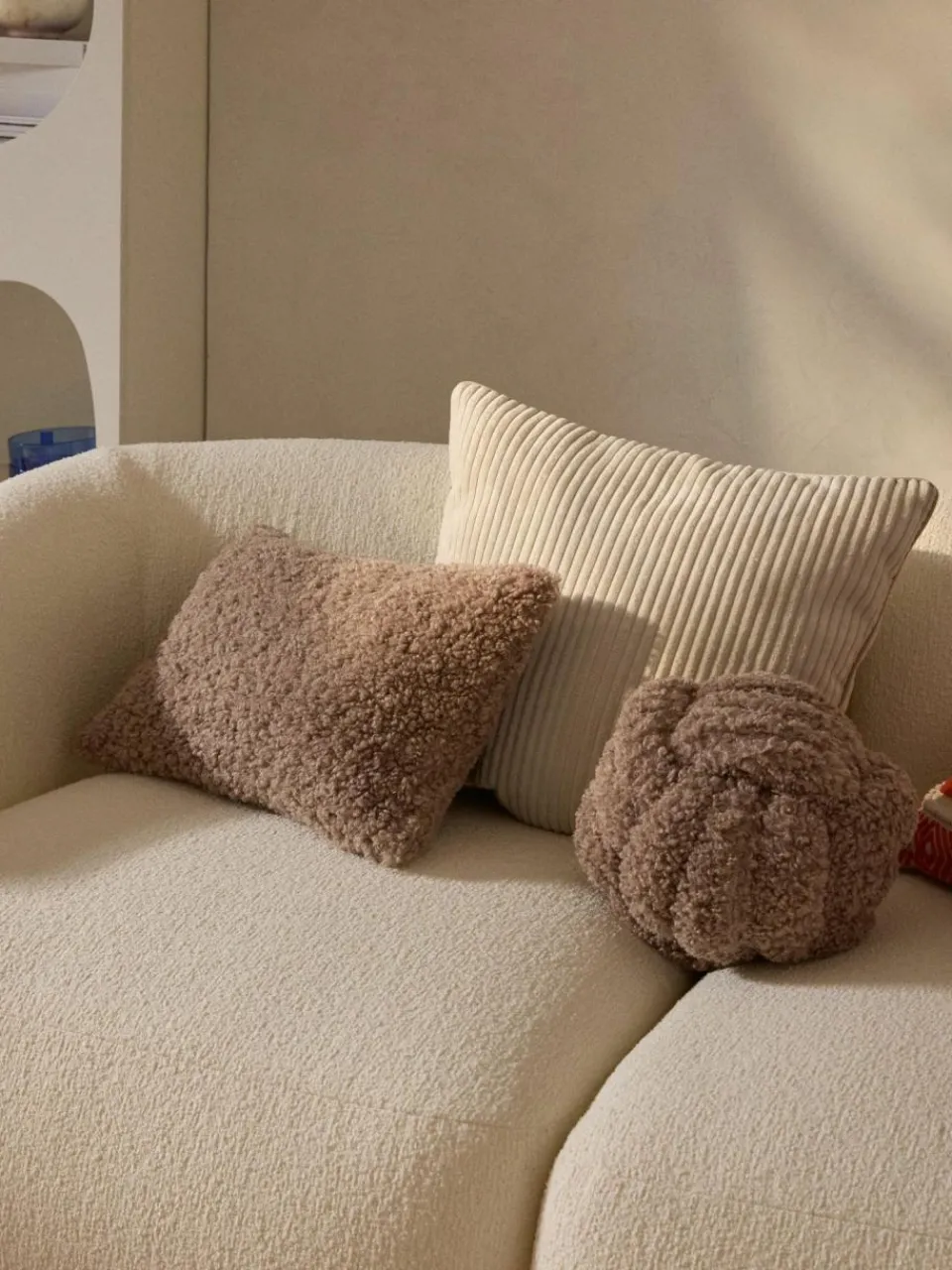 Westwing Collection Teddy-Knoten-Kissen Dotty