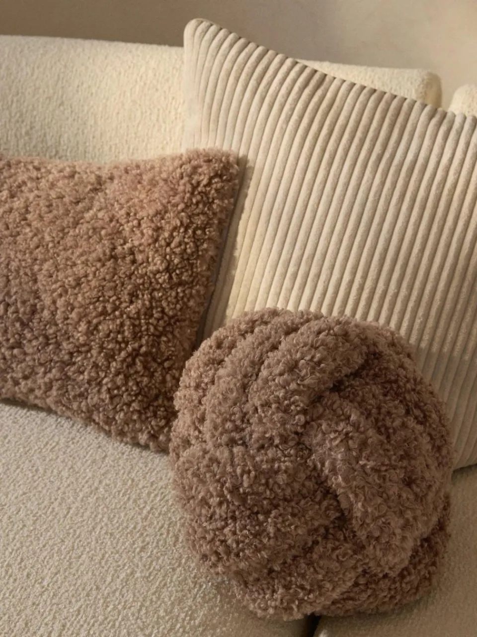 Westwing Collection Teddy-Knoten-Kissen Dotty