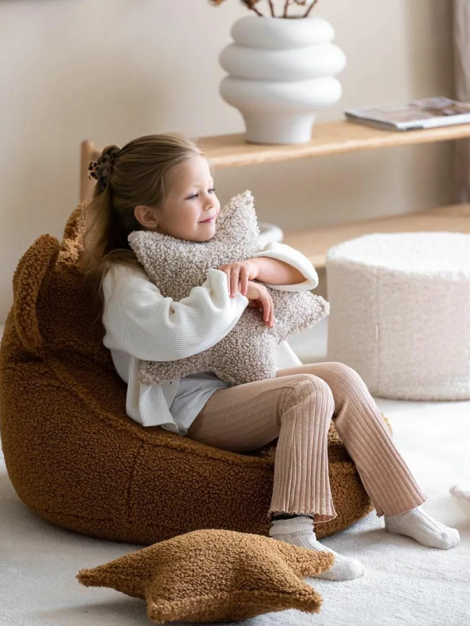 Kinder Wigiwama Teddy-Kuschelkissen Star